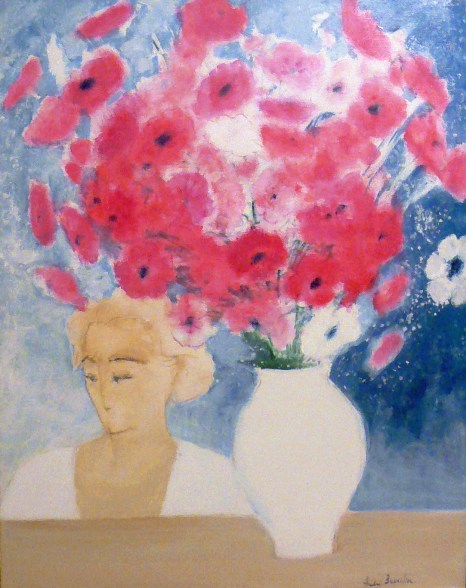 Bouquet au visage. oil on canvas. 2000