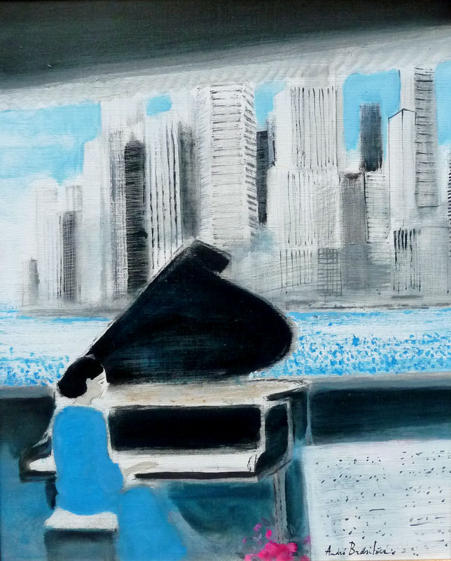 Piano à New York / River Café. 1987.