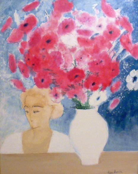 Bouquet au visage.